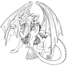 Cute phoenix griffin coloring pages. Art Therapy Coloring Page Fantastic Animals Chimaera 11