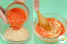 Mix Tomato Pulp And Lemon Juice With Oatmeal For D Darkspots Juice Lemon Mix Oatmeal Pul Dark Spots On Face Home Remedies For Acne Dry Skin Remedies