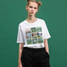 Nuggets shirt soft grunge aesthetic tee kawaii cute vintage clothing funny retro shirt 90's logo parody streetwear foodie gift for teen girl. Vintage Monet Art Oil Painting Women T Shirt Summer Fashion Soft Grunge Aesthetic Printed O Neck Cool Harajuk Chic Causal Tops Buy At The Price Of 3 68 In Aliexpress Com Imall Com