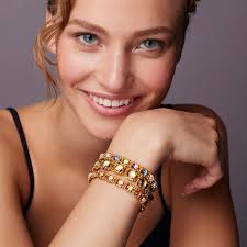 Bella Small Jeu De Paume Bracelet (Black Rhodium or Yellow Gold Wash)