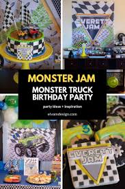 Monster jam lets you create your own epic stunts, just like the live show! Monster Truck Monster Jam Birthday Party Elva M Design Studio