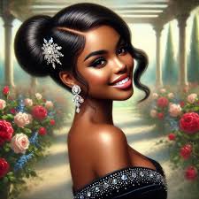 Mona Lisa painting with young black woman