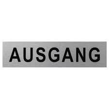4,8 von 5 sternen 47. Hinweisschild Aluminium Ausgang Selbstklebend Kaufen Bei Obi