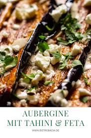 Aubergine Mit Tahini Und Feta Die Perfekte Vorspeise Rezept Tahini Rezept Leckere Vorspeisen Tahini