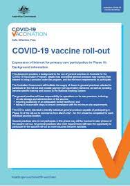 Victoria's expanded vaccination program has been inundated with requests for pfizer, crashing the website and leaving many unable to reach the call centre. Covid 19 Vaccine Rollout Expression Of Interest For Primary Care Participation In Phase 1b Australian Government Department Of Health