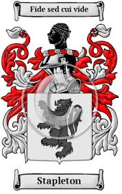 Stapleton Name Meaning, Family History, Family Crest & Coats of Arms
