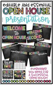Editable And Essential Powerpoint For Open House Back To School For Elementary Teachers With A Colorful Ch Back To School Night Parents As Teachers Open House