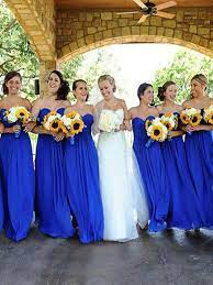 A Line Princess Sleeveless Floor Length Sweetheart Chiffon Bridesmaid Dresses Wedding Bridesmaids Dresses Blue Wedding Bridesmaid Dresses Wedding Bridesmaids