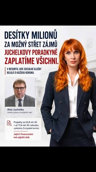 PENÍZE, KTERÉ MĚLY PŘIJÍT Z EVROPY, TEĎ KVŮLI MOŽNÉMU STŘETU ZÁJMŮ JUCHELKOVY PORADKYNĚ ZAPLATÍ STÁT. TEDY MY VŠICHNI., Bývalá poradkyně ministra Alexandra Semancová současně vlastnila firmu, která ...