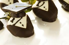 These belgian chocolate covered strawberries are a great way to celebrate the remarkable milestone in your loved ones life. Gourmet Chocolate Covered Strawberries Decorated For Graduation Stock Photo Picture And Royalty Free Image Image 18281059
