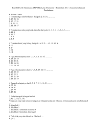 Pin di naily from id.pinterest.com. Soal Pts Uts Matematika Smp Mts Kelas 8 Semester 1 Kurikulum 2013 Kunci Jawaban Dan Pembahasan