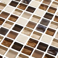 Buy glass wall mosaic tiles and get the best deals at the lowest prices on ebay! Triesto Beige Brown Glass Effect Mosaic Glass Natural Stone Mosaic Tile L 300mm W 300mm Diy At B Q