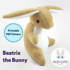 Create this free bunny pattern and skip the chocolate this easter. Printable Floppy Eared Bunny Sewing Pattern