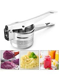 Stainless Steel Hand Held Potato Masher Ricer Puree Fruit Juicer Vegetable Press Maker Kitchen Walmart Com Walmart Com