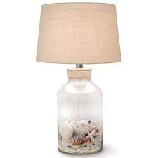 Fillable Glass Table Lamps Beach Shell Jar Lamps More Lamp Glass Lamp Table Lamp