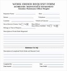Work Request Form Elegant Printable Maintenance Work Order Forms Order Form Template Order Form Template Free Templates