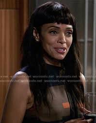 WornOnTV: Camille's geometric print top