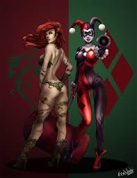 Poison Ivy x Harley Quinn by Evulchibi 