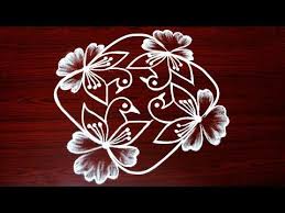 Simple And Big Kolam Designs With 7 Dots Innovative Rangoli Design Chukkala Muggulu Youtu Simple Flower Rangoli Rangoli Designs With Dots Rangoli Designs