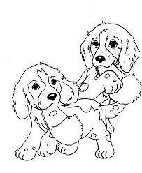 Little cute dog with a flower in its ear. Christmas Puppy Coloring Pages To Print Coloring And Drawing