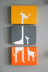 reserved for michelle custom giraffe painting series of 3 5x7 panels diy canvas art giraffe painting mini canvas art