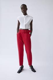 Pantalon Taille Haute Avec Ceinture from Zara on 21 Buttons