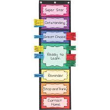 classroom behavior ez tuck clip n track pocket chart