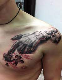The 3d tattoo design below is an amazing photography work. Top Most Popular Tattoos Hand 3d Tattoo Design On Shoulder Puzzle Tattoos 3d Tattoo 3d Tattoos