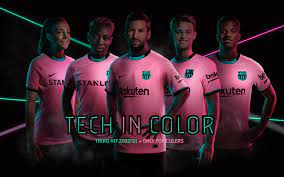 While the club have previously. Barca Opts For Pink And Green Third Kit