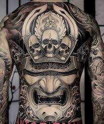 Tattoo mặt quỷ bít lưng. 10 Máº·t Quá»· Full LÆ°ng Y TÆ°á»Ÿng