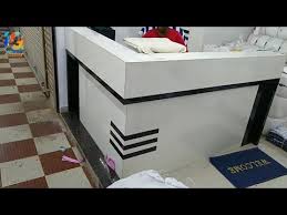 Wanbest is professional producing oem odm disply counter with corian.durable, stainresistance,free design. Wooden Cash Counter Design Cash Counter Table Cash Counter Design Reception Table Ideas Youtube