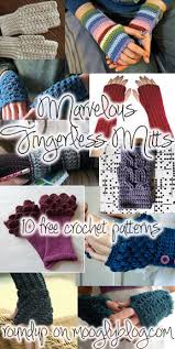 There is a hole at the thumb's place, making it easier to get on and off. 10 Marvelous Crochet Fingerless Mitts Patterns