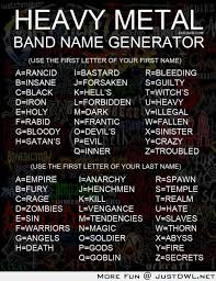 Heavy Metal Band Name Generator When It Comes To Band Names Nobody Can Beat These Guys Band Name Generator Name Generator Heavy Metal Bands