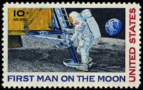 It's a picture that in some ways did everything wrong if it was striving. First Man On The Moon Postage Stamp National Postal Museum