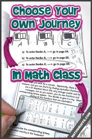 Within The Story Students Make Choices And Solve Problems To Lead To Their Next Page Differentiated Self Correcting Ma Math Methods Learning Math Math Class
