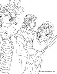 Myth Of Perseus And Medusa Coloring Page Perseus And Medusa Greek Mythological Creatures Coloring Pages