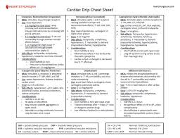 Cardiacdripimg Cardiac Cheat Sheets Cheating