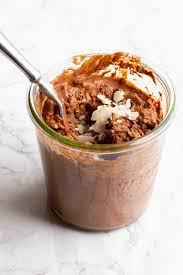 This simple recipe makes a healthy mornings breakfast or dessert. Healthy Coconut Chocolate Overnight Oats Wholefully