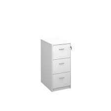 Ratings, based on 3 reviews. Wooden 3 Drawer Filing Cabinet With Silver Handles 1045mm High White Active Office