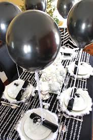 Low lighting is ideal for a black and white event. 50th Birthday Party Themes