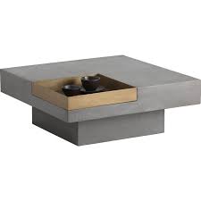 Sunpan 103312 Quill Square Coffee Table Concrete Antique Brass Iron In 2020 Coffee Table Coffee Table Grey Coffee Table Square