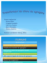 Solidă sub forma acestor bucăți. Transformarea Starilor De Agregare Proiect La Fizica