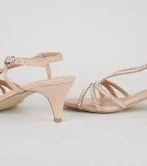 Escarpins à talons chaussures femme rose. Wide Fit Hellrosa High Heels Mit Kitten Absatz In Wildleder Optik Mit Strass New Look