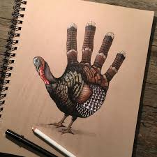 Traced Hand Turkey Hand Traced Turkey Traced Hand Turkey Handturkey Handturkeys Handtraceddr Hand Turkey Turkey Drawing Turkey Art