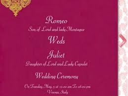 Figure out unique and effective. Romeo And Juliet Wedding Invitation