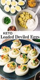 Keto Loaded Deviled Eggs King Recipes Recipe Low Carb Appetizers Recipes Keto Deviled Eggs