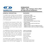 SGM8425/6/8 18MHz, High Voltage, Rail-to-Rail I/O ...