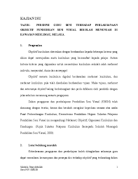 Ü assalamualaikum warahmatullahiwabarokatuh dan selamat petang. Doc Kajian Isu Tajuk Persepsi Guru Seni Terhadap Perlaksanaan Objektif Pendidikan Seni Visual Sekolah Menengah Di Shunshine Oct Academia Edu