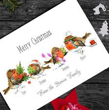 This year, make your own christmas cards for a truly personalized experience. Pack Of Robin Personalised Christmas Cards Custom Christmas Etsy Personalised Christmas Cards Christmas Cards Etsy Custom Christmas Cards