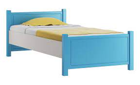 Alcube kinderbett 70x140 i 80x160 i 80x180 cm weiß mit schublade bettkasten matratze und rausfallschutz. Kinderbett Kiefer Vollholz Massiv Weiss Blau Lackiert 001 Inkl Lattenrost Abmessung 70 X 160 Cm